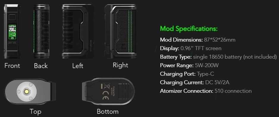 Wotofo Mdura 200W Box Mod Info