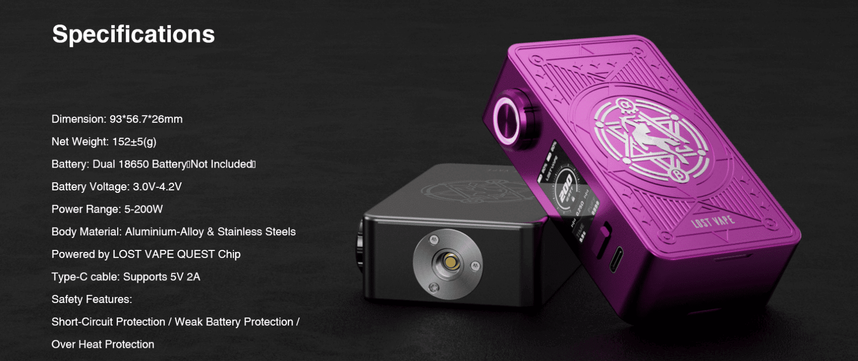 Lost Vape Centaurus M200 Box Mod Banner2