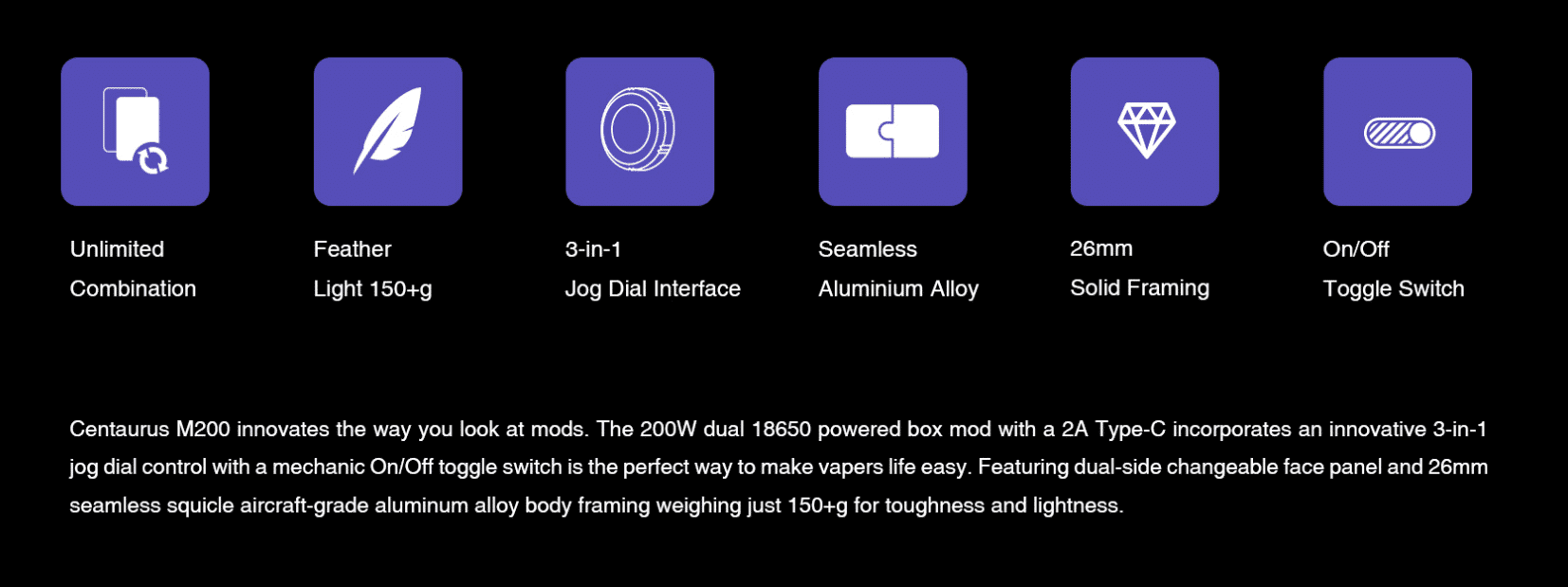 Lost Vape Centaurus M200 Box Mod Banner3