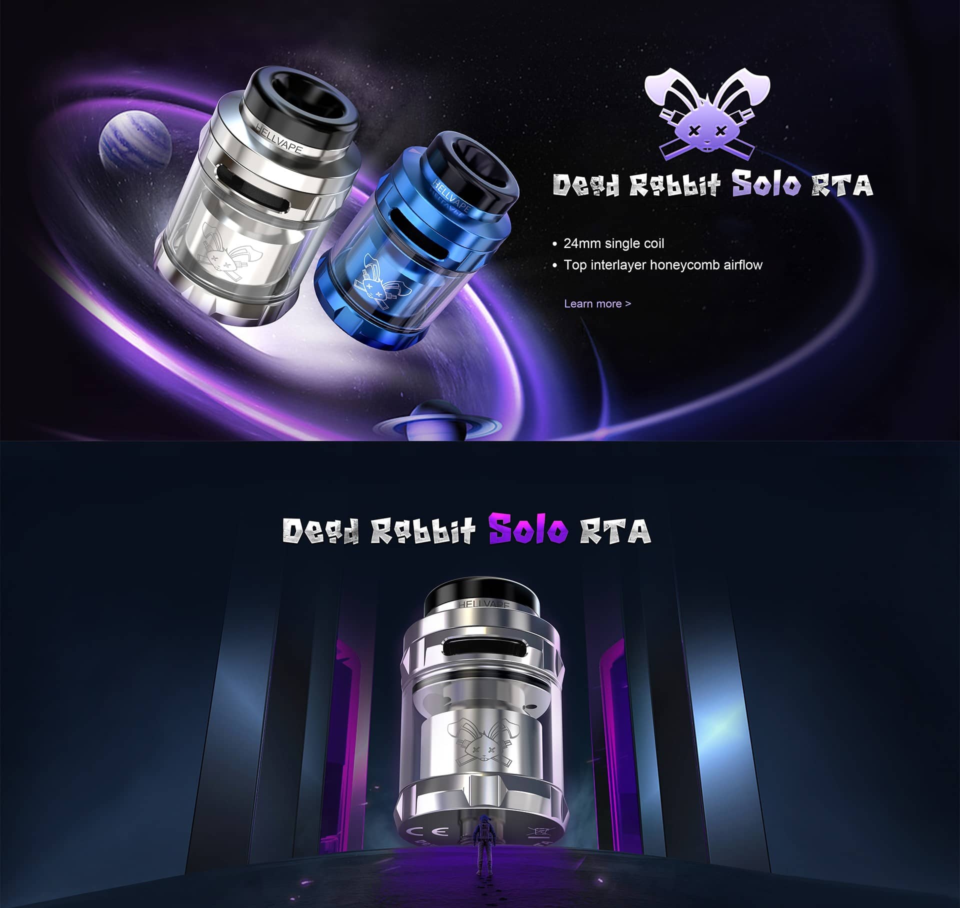 Hellvape Dead Rabbit Solo RTA 24mm 5ml Banner1