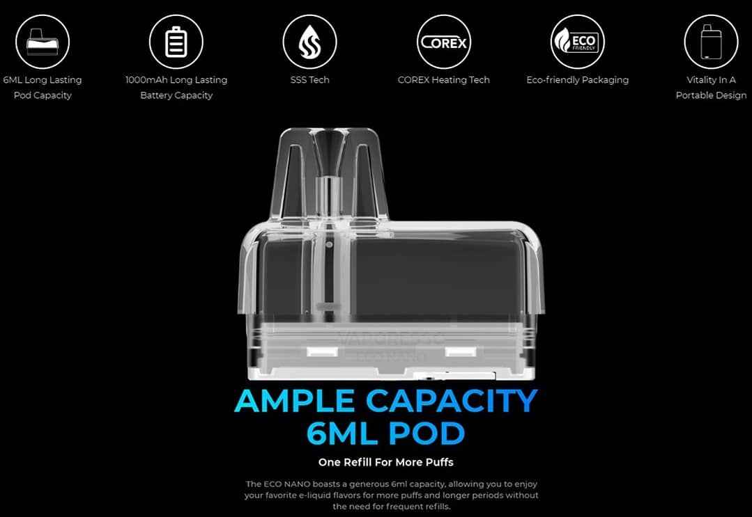 Vaporesso Eco Nano Pod Kit 1000mAh 6ml Banner4