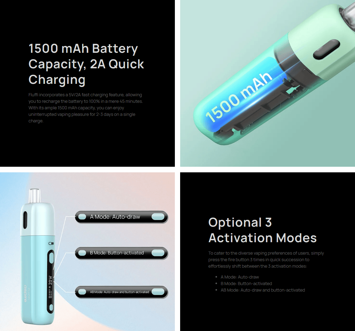 Aspire Fluffi 3.5ml 1500mAh Pod Vape Kit Banner4