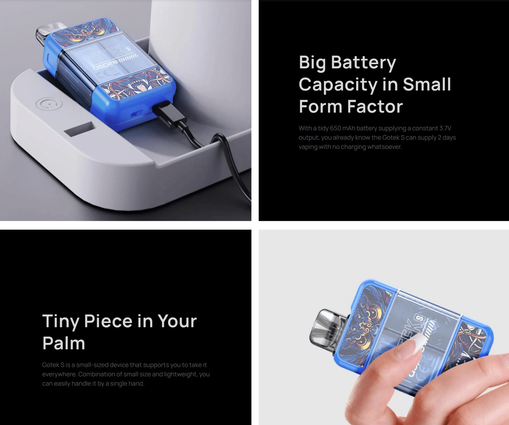 Aspire GoTek S 4.5ml Pod Vape Kit Banner4