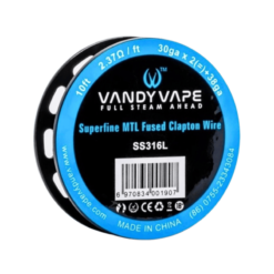 Vandy Vape Superfine MTL Fused Clapton SS316L Wire (2*30+38GA) 3m