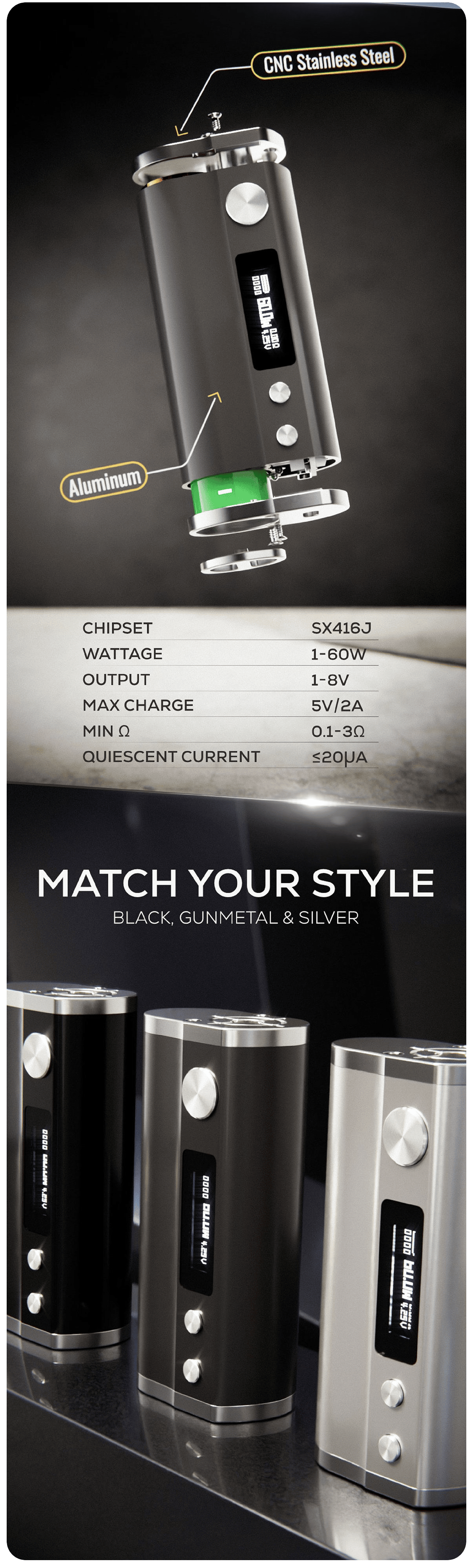 YiHi SXmini MQ Class 60W Box Mod Banner3