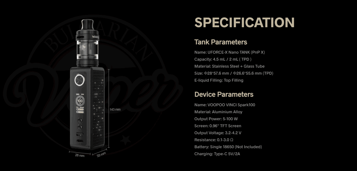 VooPoo Vinci Spark 100W Banner2