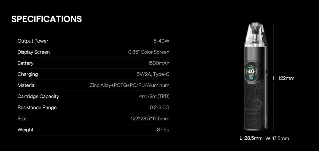 OXVA NeXLim Pod Kit 4ml 40W 1500mAh Banner2