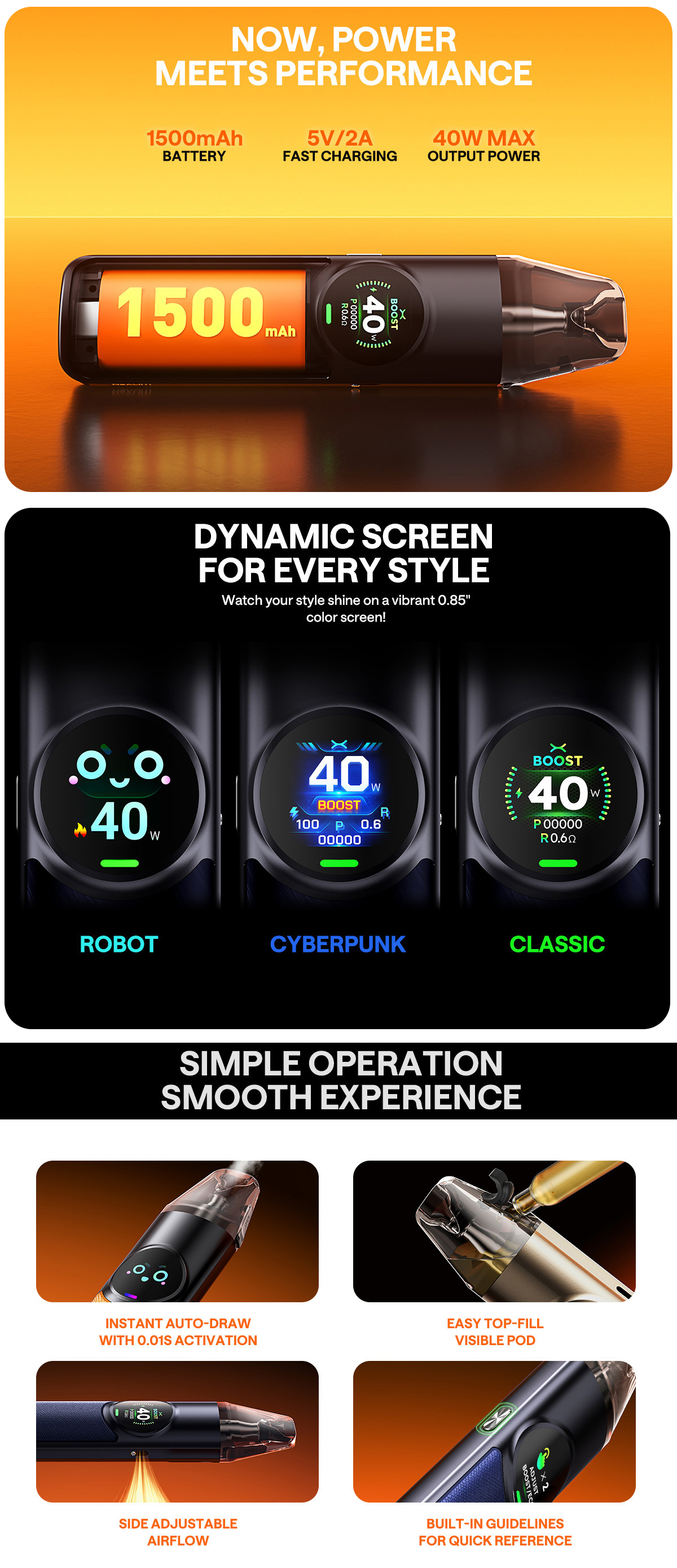 OXVA NeXLim Pod Kit 4ml 40W 1500mAh Banner4