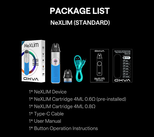 OXVA NeXLim Pod Kit 4ml 40W 1500mAh Banner6