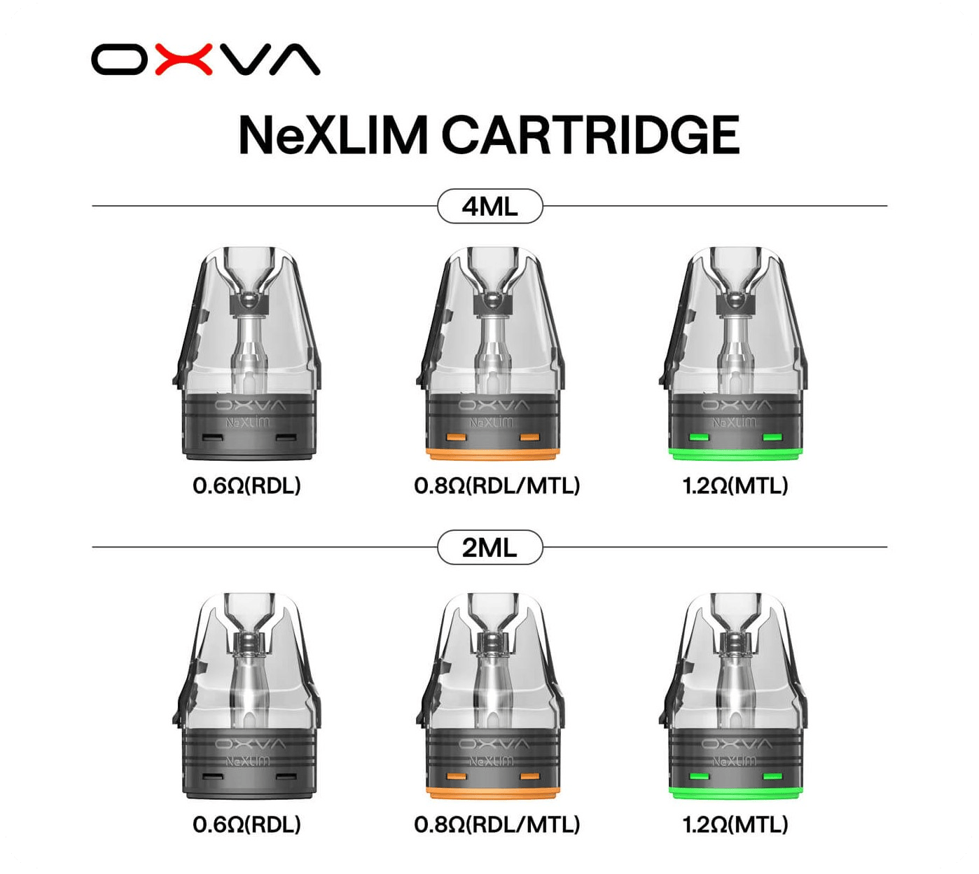 Oxva Nexlim Mesh Pod Cartridges 4ml Banner