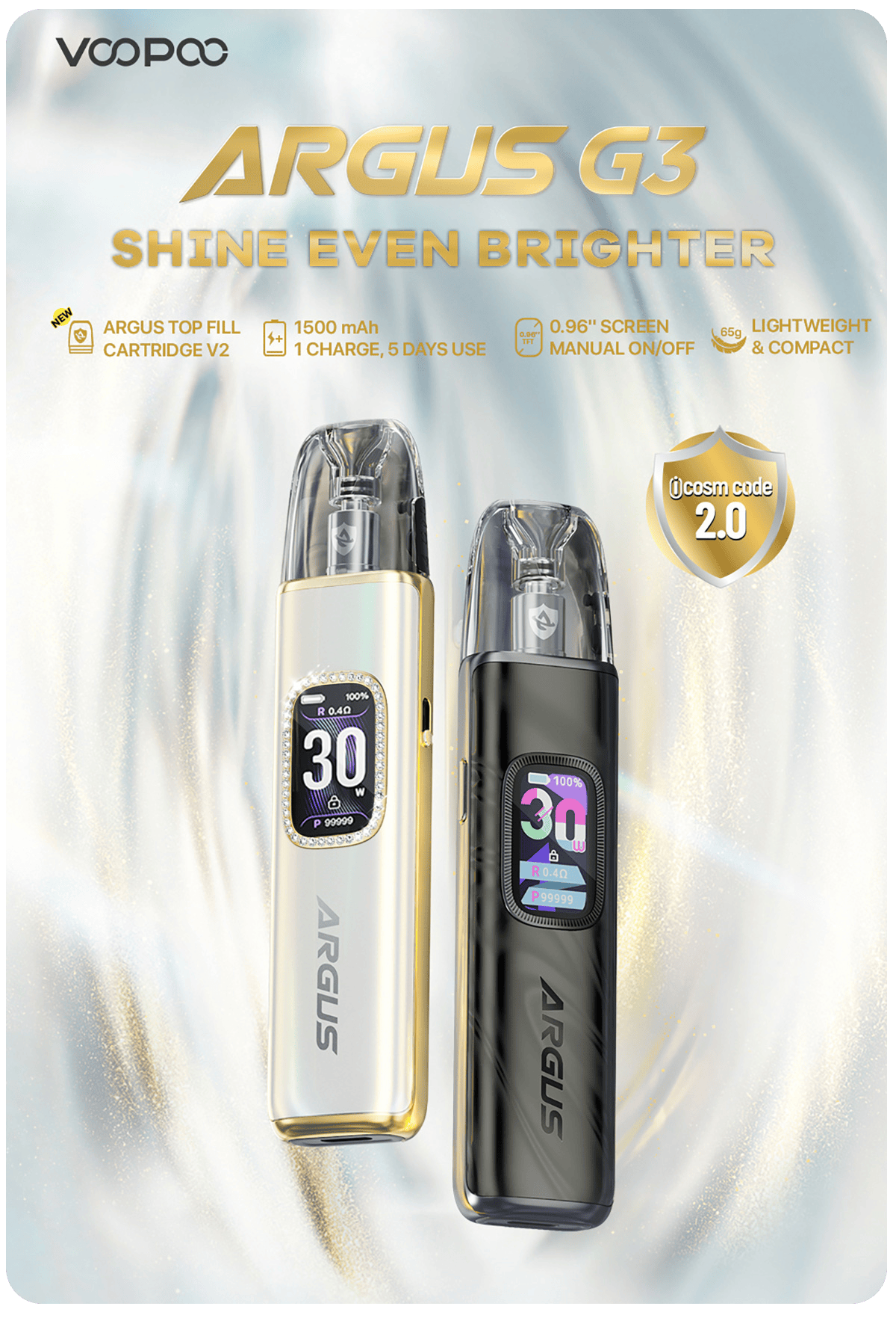 Voopoo Argus G3 1500mAh 3ml Pod Kit Banner1