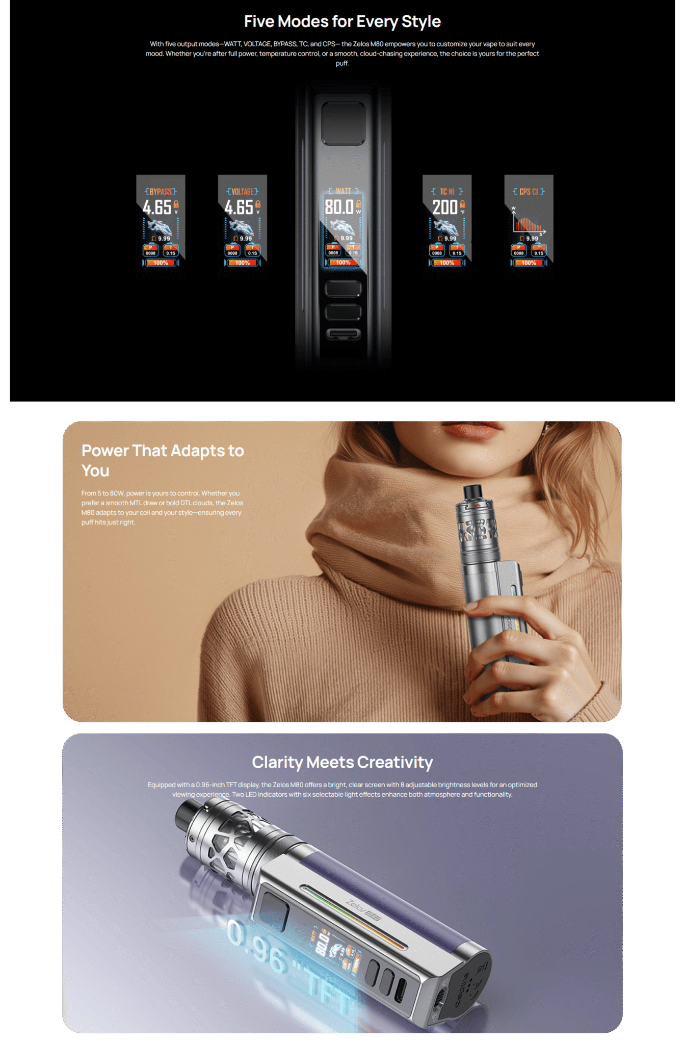 Aspire Zelos M80 Kit 4ml 2600mAh Banner4